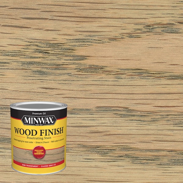 Minwax Wood Finish Semi-Transparent Classic Gray Oil-Based Penetrating Wood Stain 1 qt 700484444 - main
